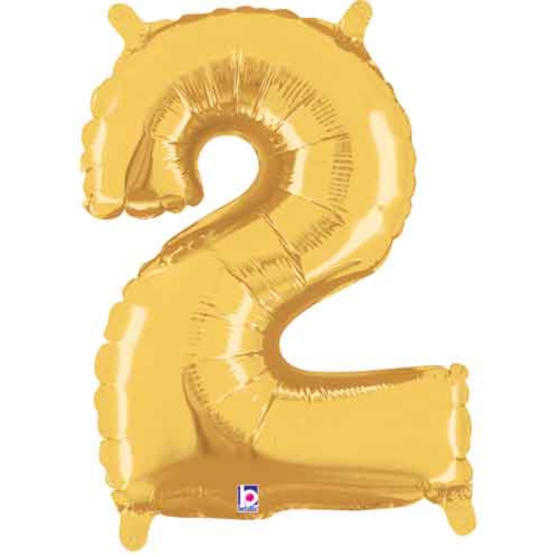 Gold Number 2 14 Balloon