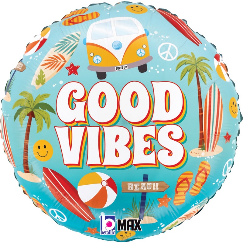 Good Vibes 9" Air-fill Balloon (requires heat sealing)