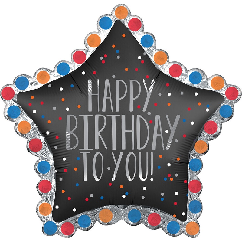 Happy Bday To You Star 34" Balloon