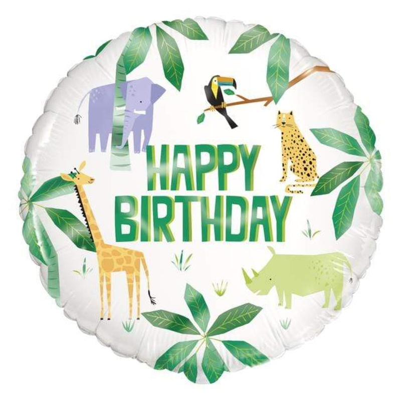 Happy Birthday Animal Safari 18 Balloon