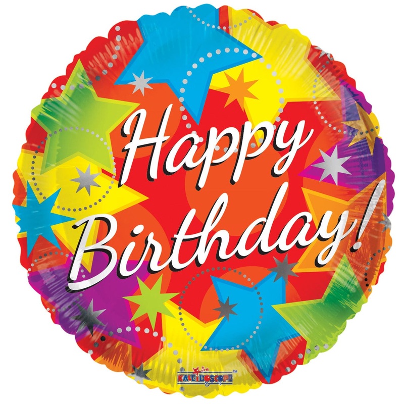Happy Birthday Bright Stars 9 Balloon (requires heat-sealing)