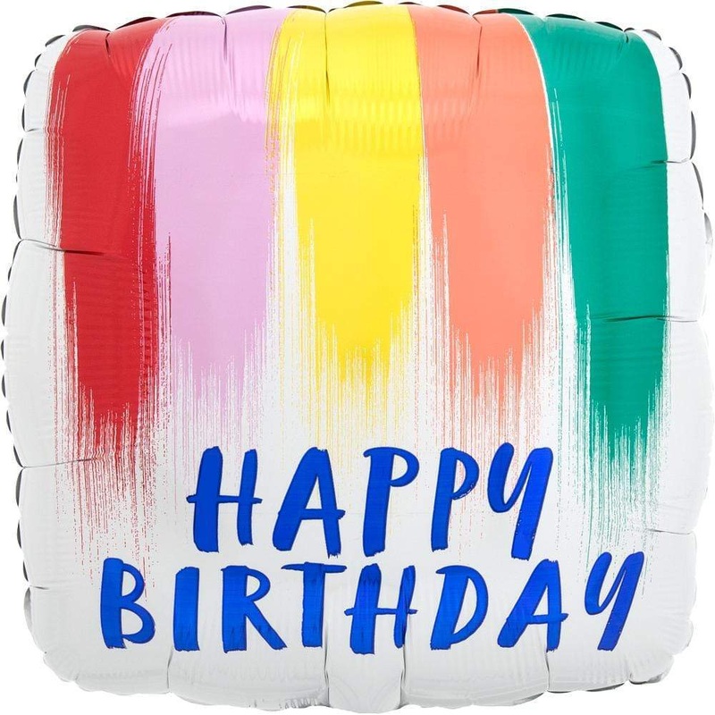 Happy Birthday Paint 18 Balloon