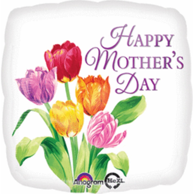 Happy Mother's Day Pretty Tulips 17" Balloon
