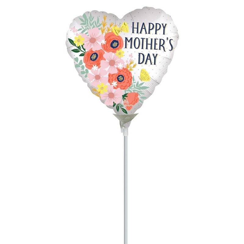 Happy Mother's Day Satin Blooms 4" Air-fill Balloon (requires heat sealing)