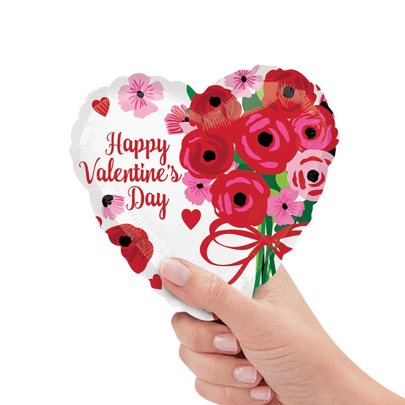 Happy Valentine's Day Lovely Roses Mini Shape (air-fill Only) 9 Balloon