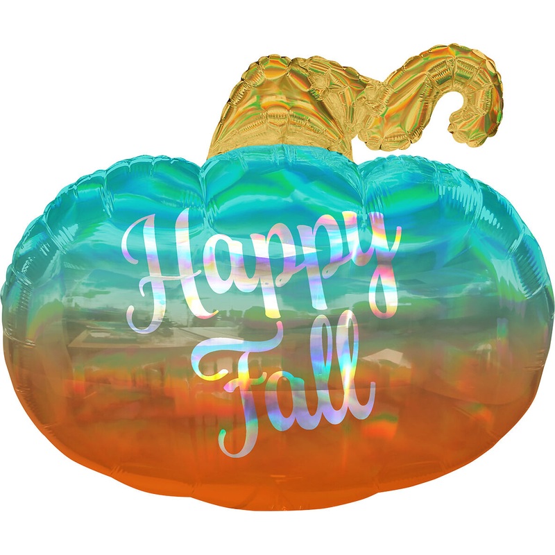 Iridescent Ombre Pumpkin 29" Balloon