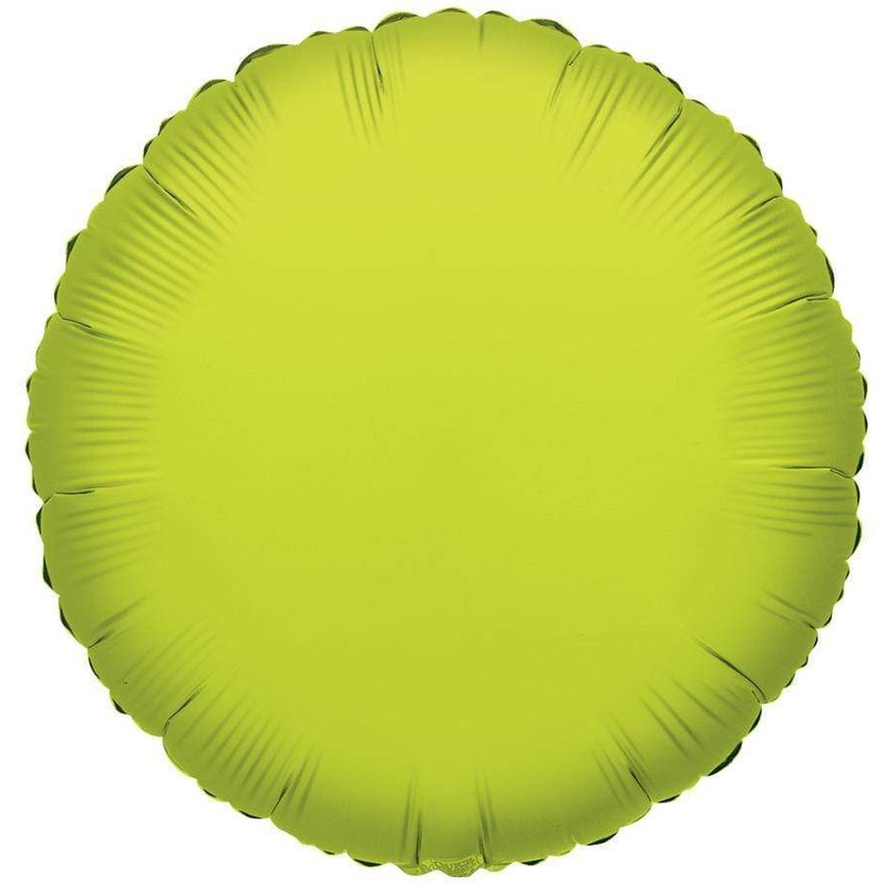 Lime Green Round 18 Metallized Balloon