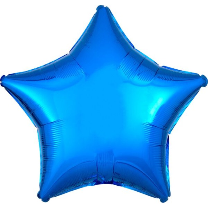 Metallic Blue Star 18 Balloon