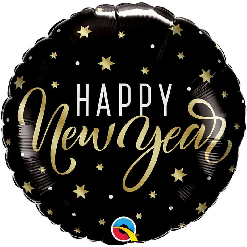 New Year Gold Stars 18 Balloon