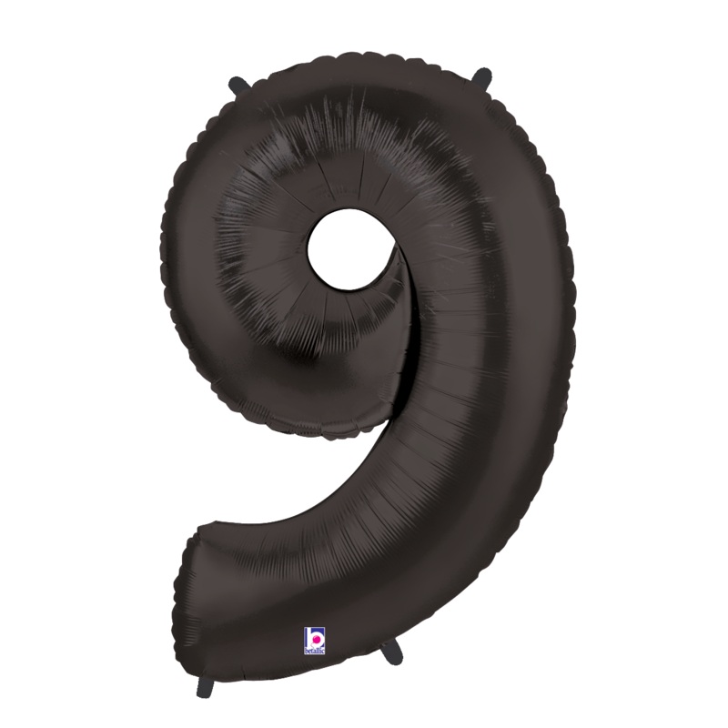 Number 9 Black 34 Balloon