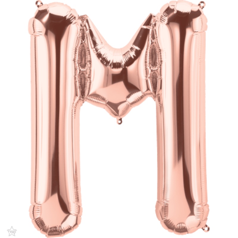 Rose Gold Letter M 34" Balloon