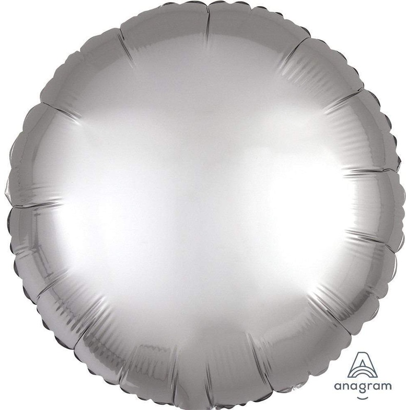 Satin Luxe Platinum Circle 18 Balloon