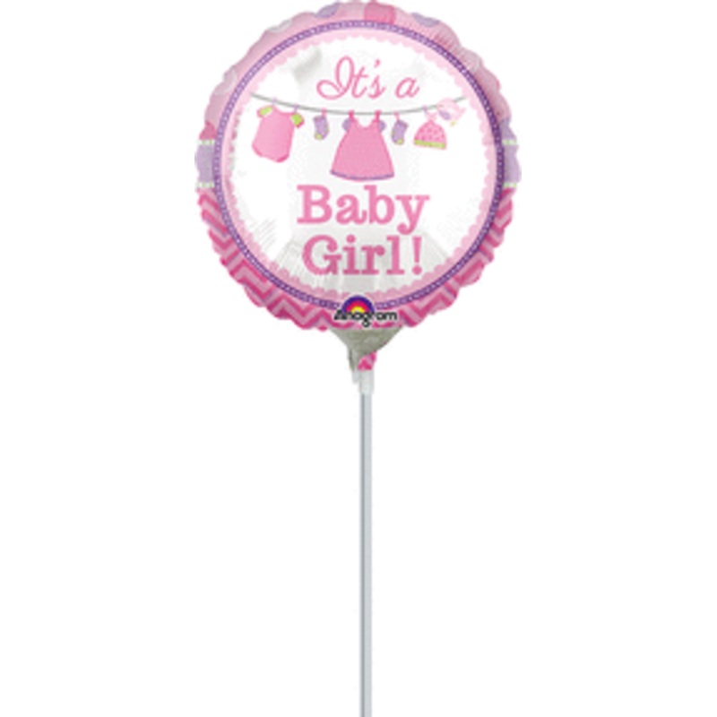 Shower with Love Girl 9" Air-fill Balloon (requires heat sealing)