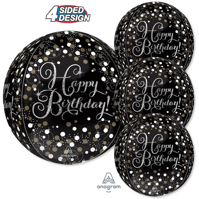 Sparkling Birthday Orbz 16 Balloon
