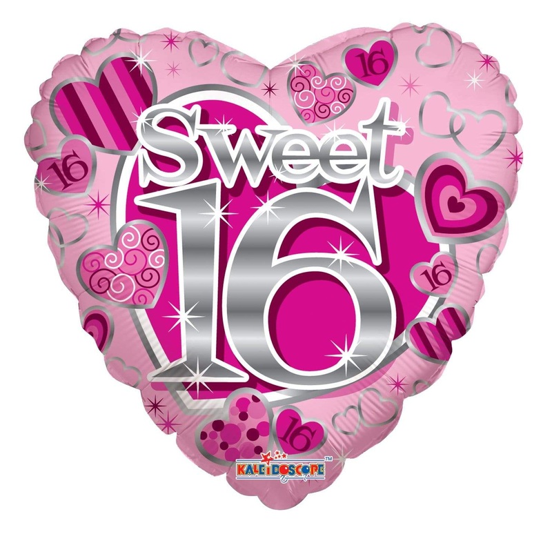 Sweet 16 Heart 18 Balloon