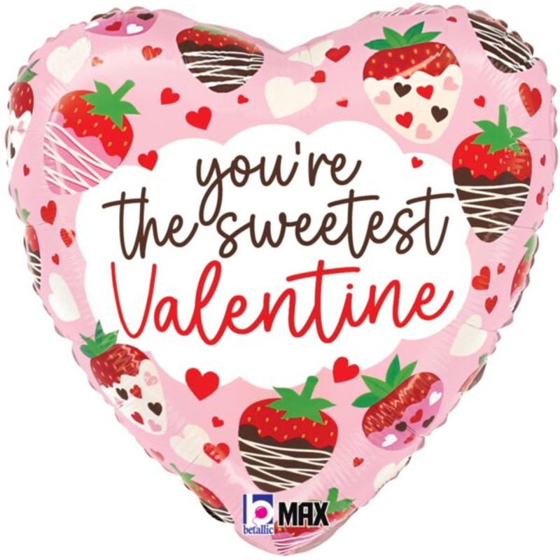 Sweetest Valentine Strawberries 18 Balloon