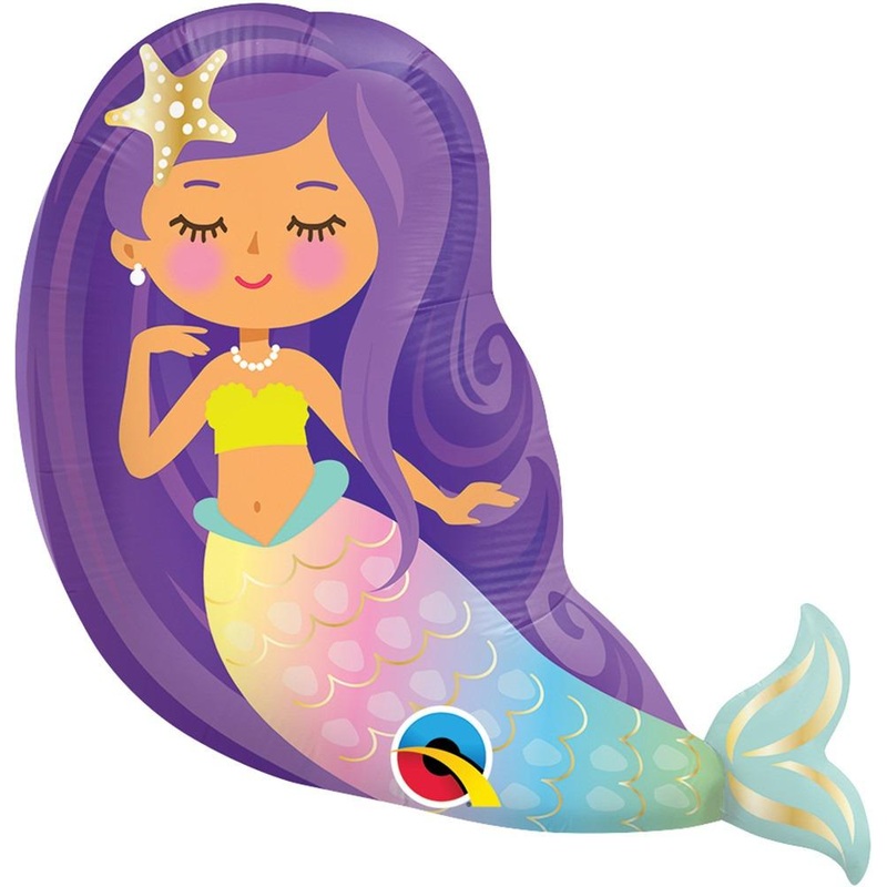 14" Mermaid Balloon (requires heat-sealing)