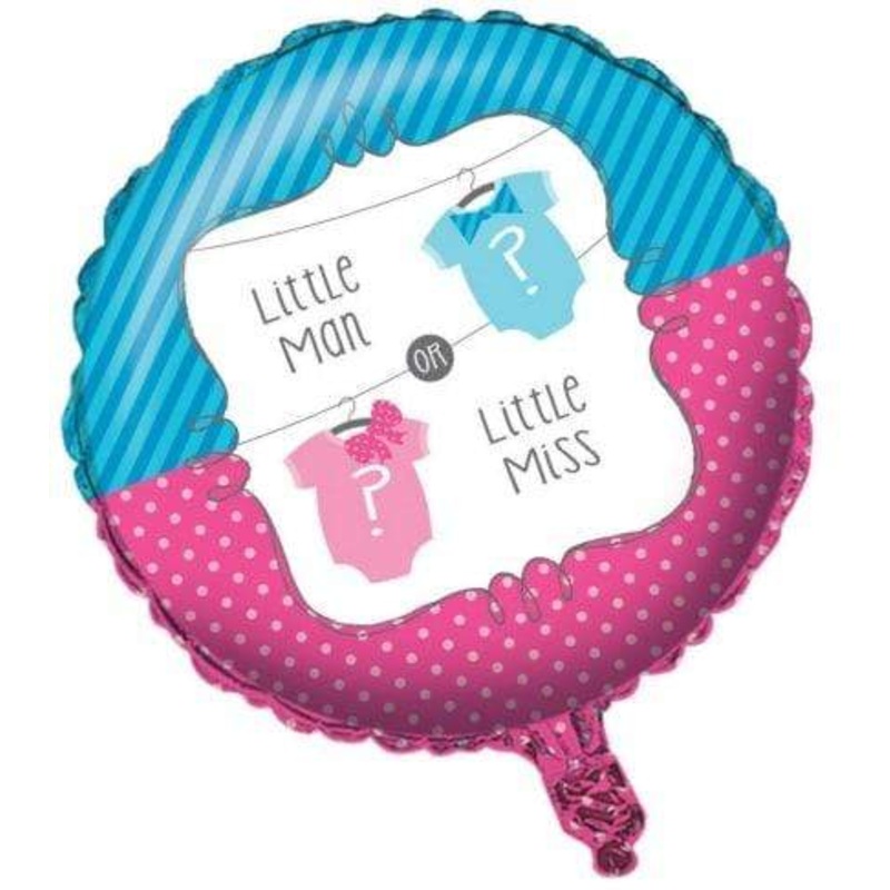 18 Gender Reveal  Bow or Bow Tie  Boy or Girl Foil Balloon