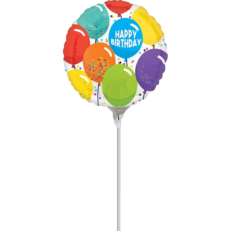 Birthday Celebration 4" Air-fill Balloon (requires heat sealing)