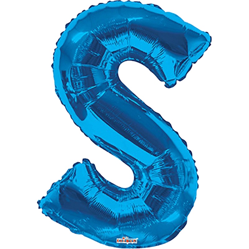 Blue Letter S 34 Balloon