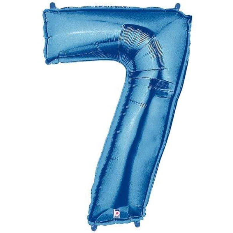 Blue Number 7 34" Balloon