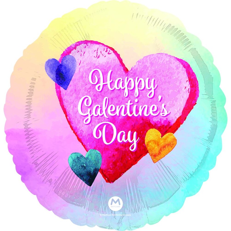 Galentine's Day Ombr Heart 18" Balloon