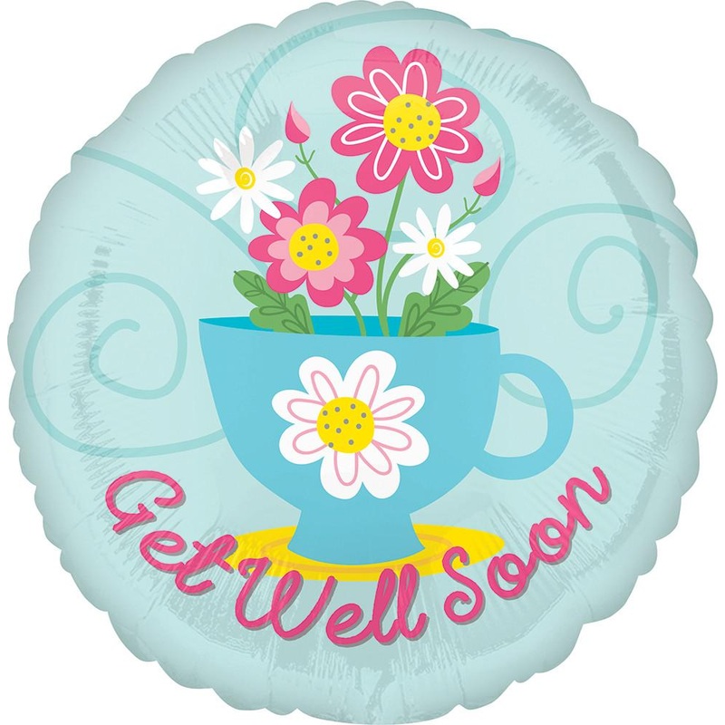 Get Well Soon Tea Cup 18 Balloon