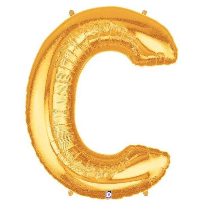 Gold Letter C 34" Balloon
