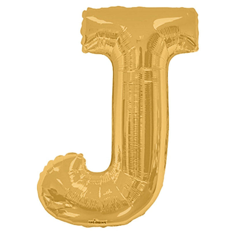 Gold Letter J 34 Balloon