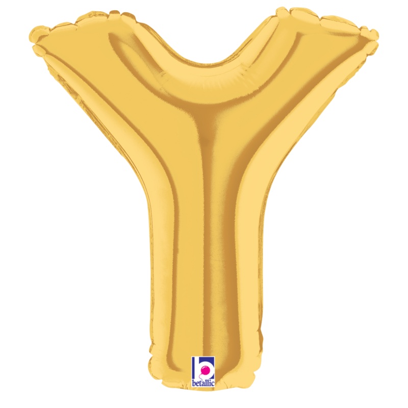 Gold Letter Y (requires heat-sealing) 7 Balloon