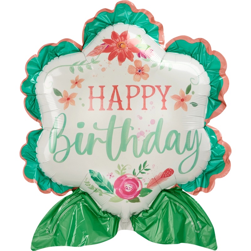 Happy Birthday Floral 27 Balloon