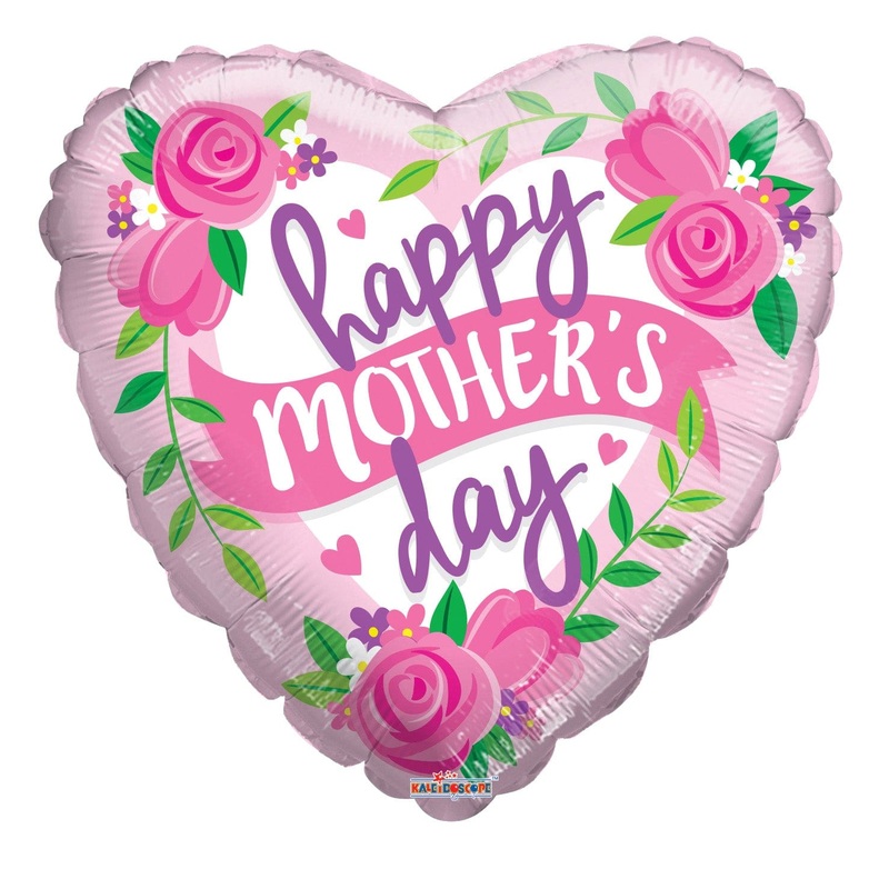 Happy Mother's Day Roses & Banner 18 Balloon