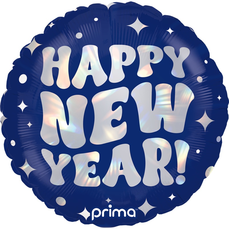 Happy New Year Holographic 18 Balloon