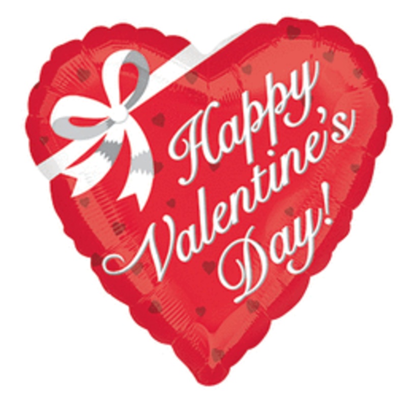 Happy Valentine's Day Bow 17" Balloon
