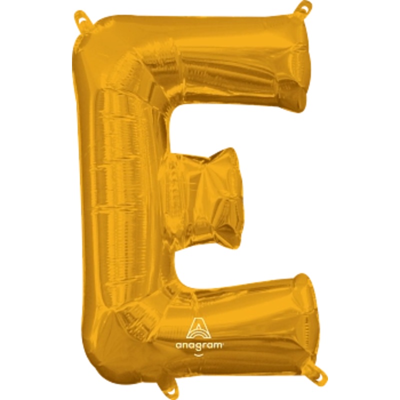 Letter E Gold 16" Balloon