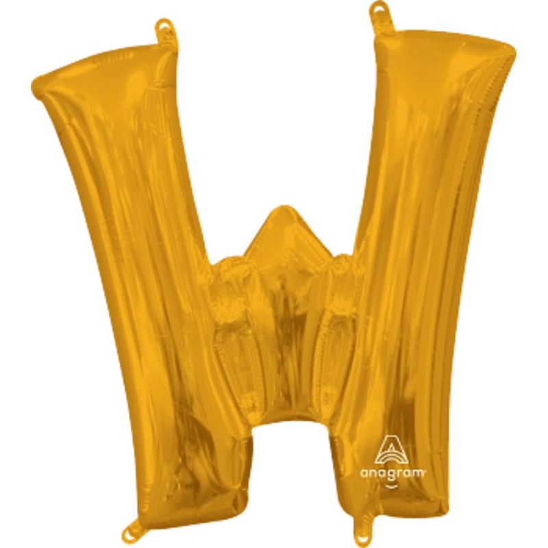 Letter W Gold 16" Balloon