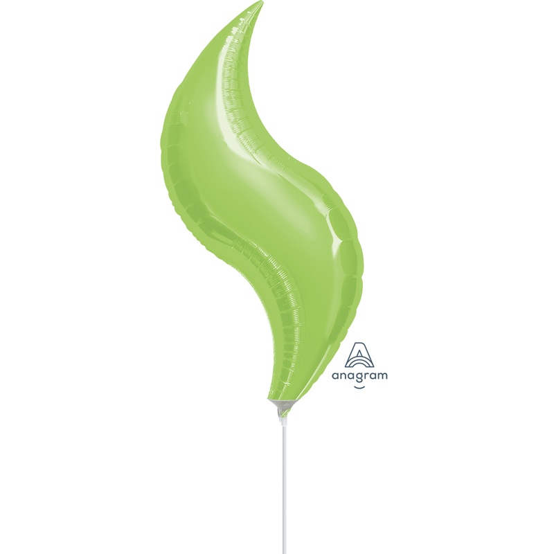 Lime Curve Mermaid Tail (requires heat-sealing) 15 Balloons (5 count)