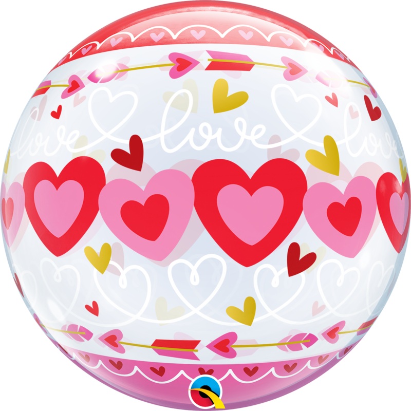 Love Connected Hearts 22 Bubble Balloon