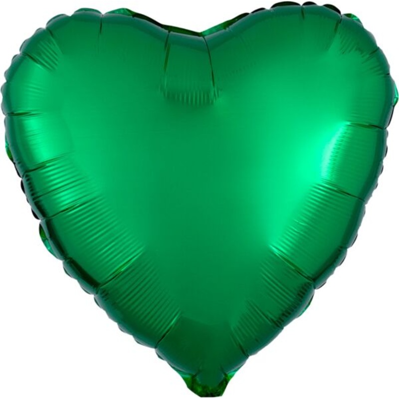 Metallic Green Heart 18 Balloon