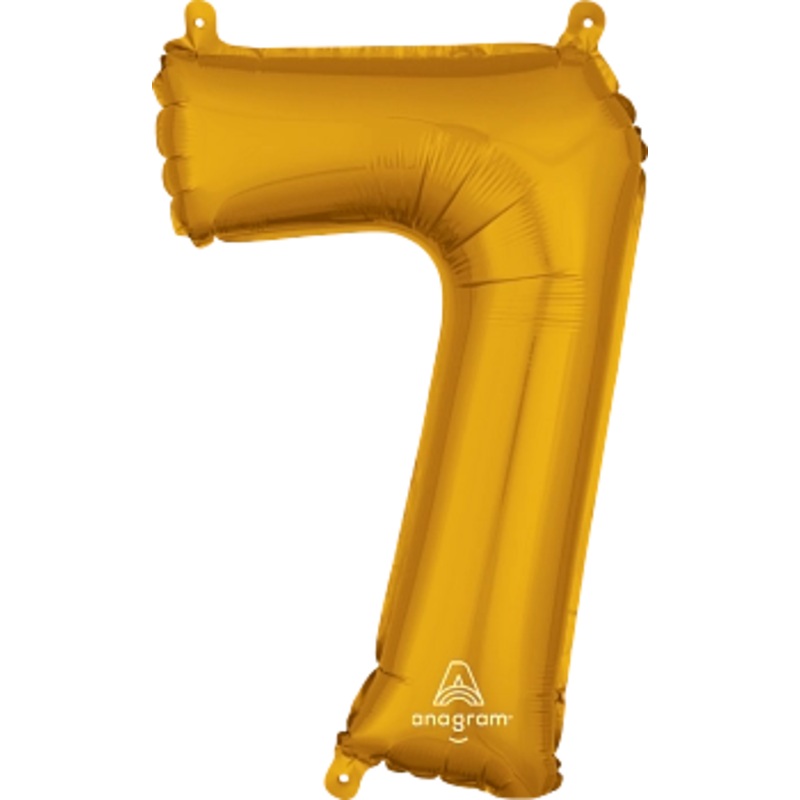 Number 7 Gold 16" Balloon