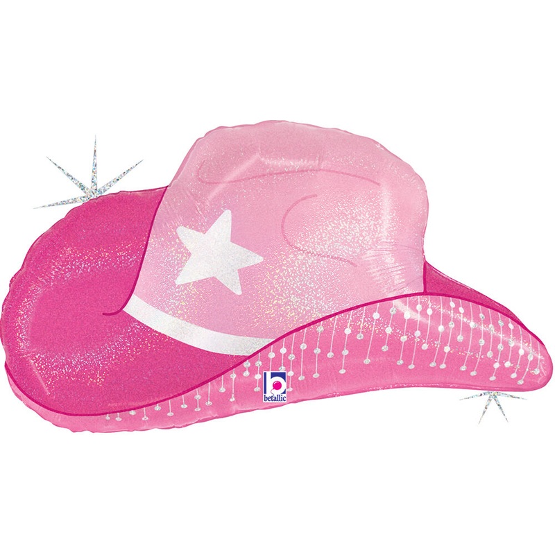 Pink Cowgirl Hat 26" Balloon