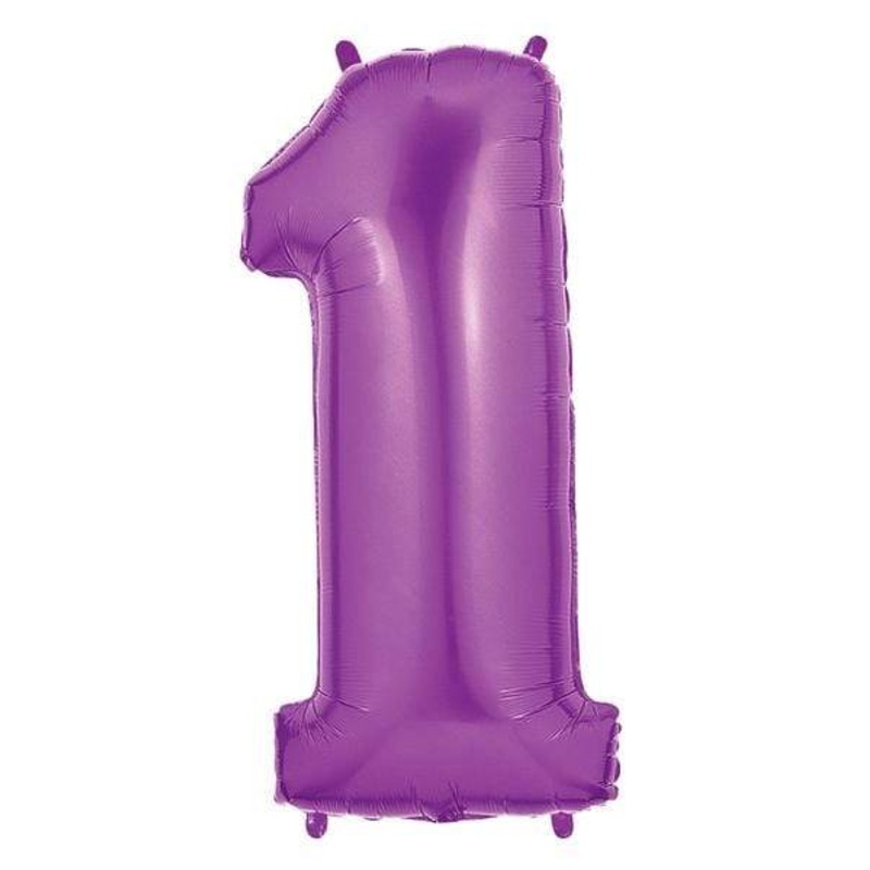 Purple Number 1 34" Balloon
