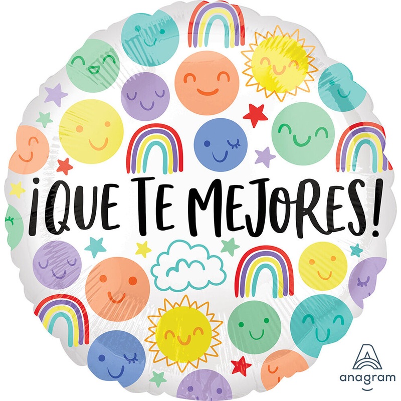 Que Te Mejores Happy Doodles 17" Balloon