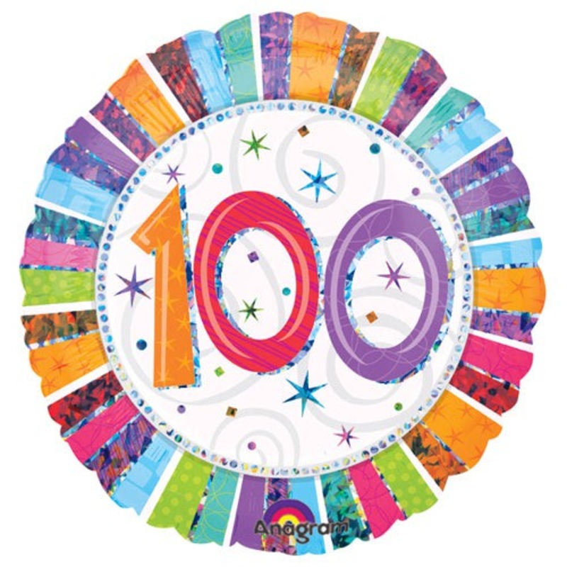 Radiant Birthday 100 18 Balloon