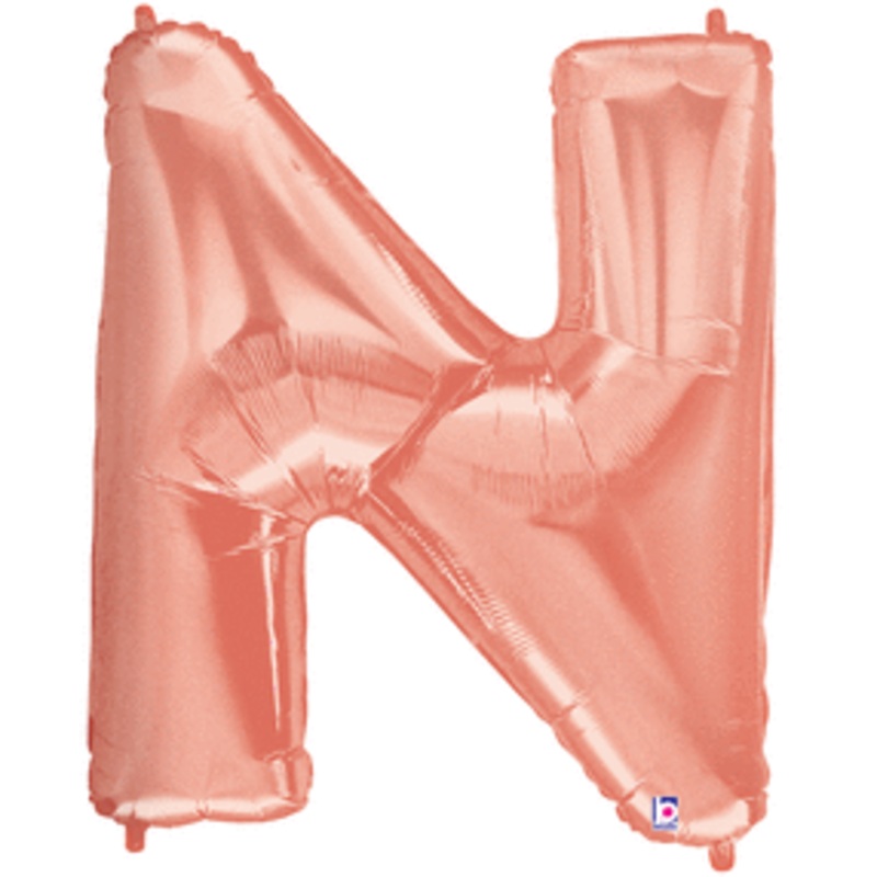 Rose Gold 34" Letter N Balloon