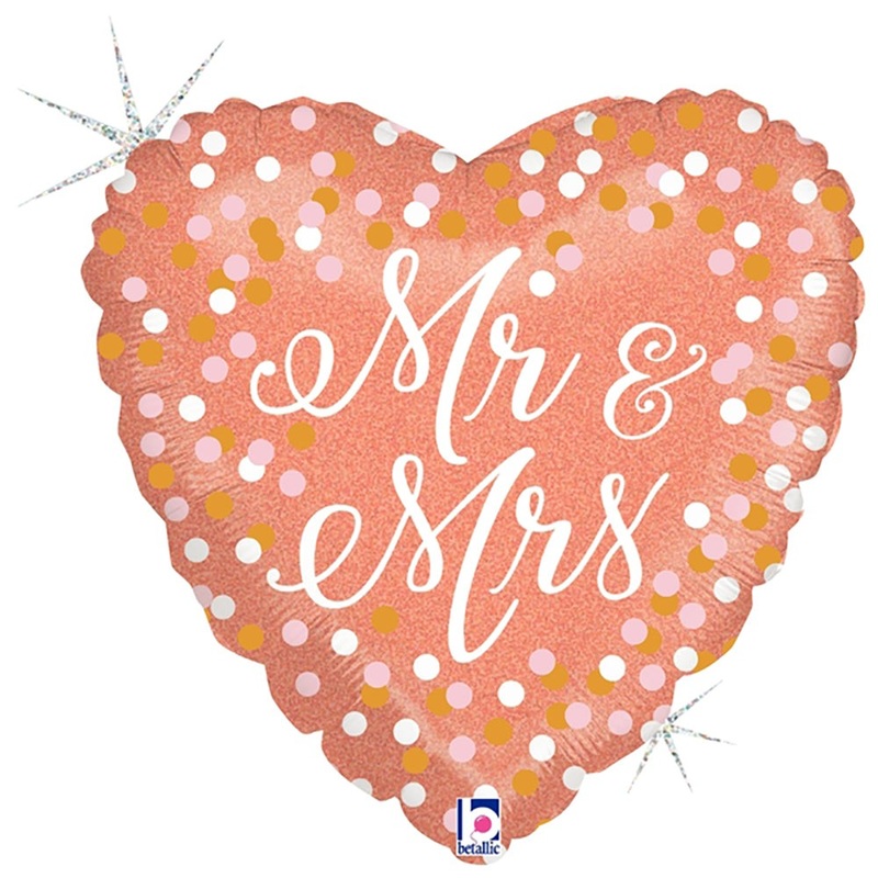 Rose Gold Mr. & Mrs. 18 Balloon