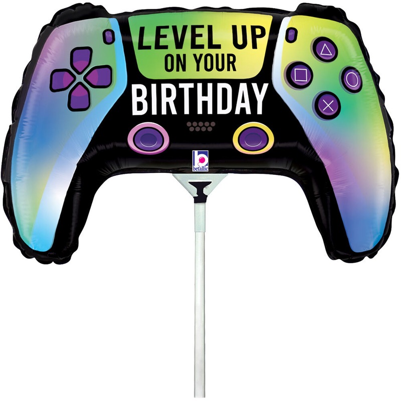 Vivid Game Controller Birthday 14" Balloon (requires heat-sealing)