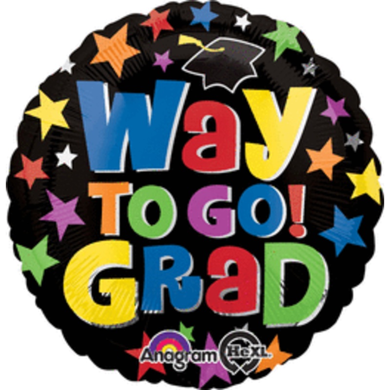 Way to Go Stars Flat 17" Balloon
