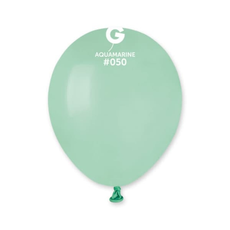 Aquamarine 5 Latex Balloons (100 count)