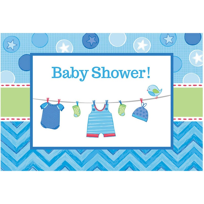 Baby Shower Boy Invitations (8 count)